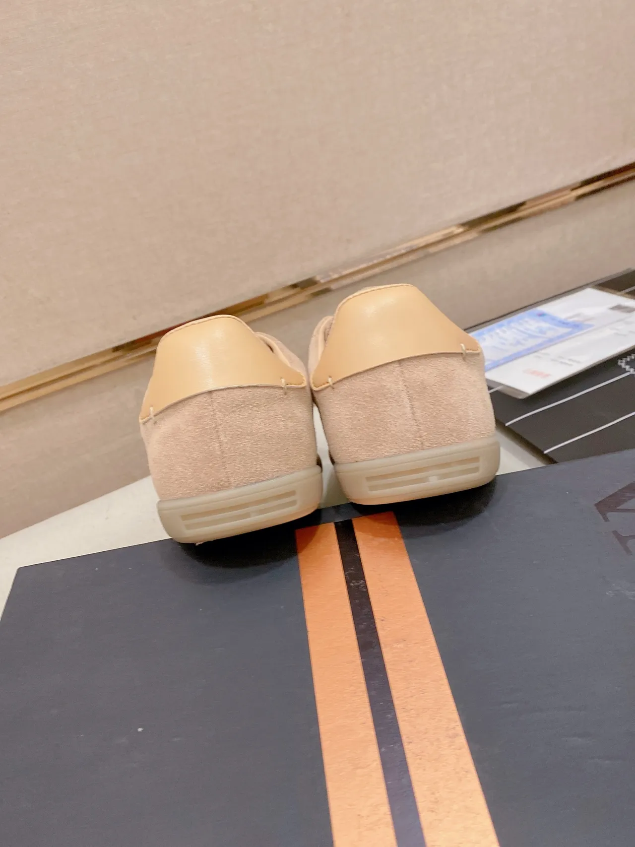 Beige Suede Minimalist Low-Top Lifestyle Sneaker 3