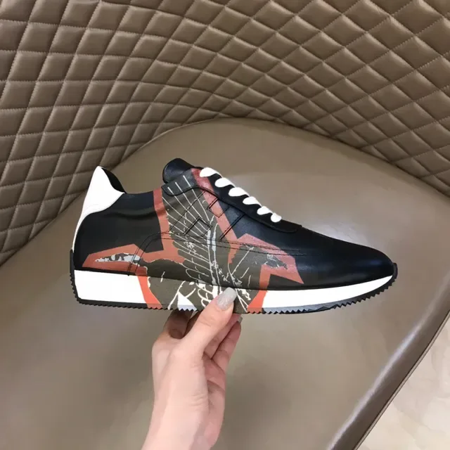 Black and Multicolor Graphic Print Lifestyle Sneaker 1