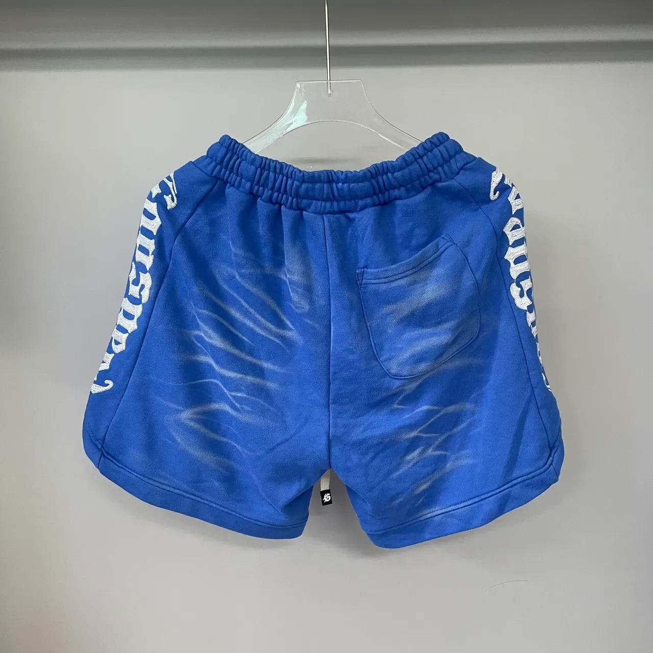 Black and Red Graphic Panel Elastic Waist Shorts 2