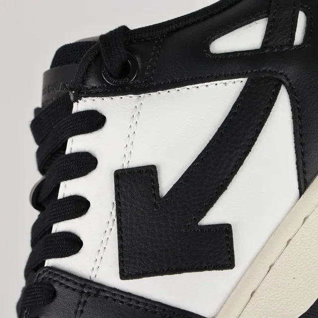Black and White Paneled Low-Top Lifestyle Sneakers 6