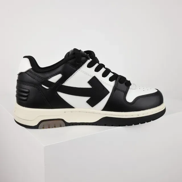Black and White Paneled Low-Top Lifestyle Sneakers 7