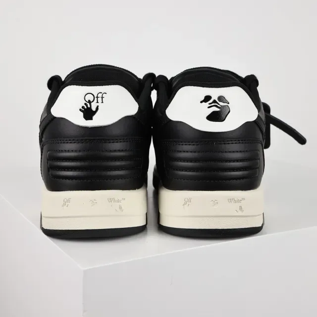 Black and White Paneled Low-Top Lifestyle Sneakers 8