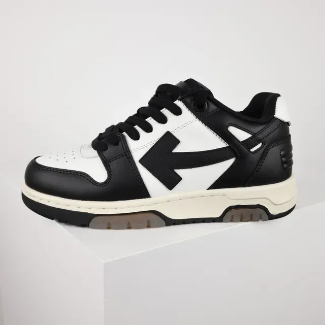 Black and White Paneled Low-Top Lifestyle Sneakers 9