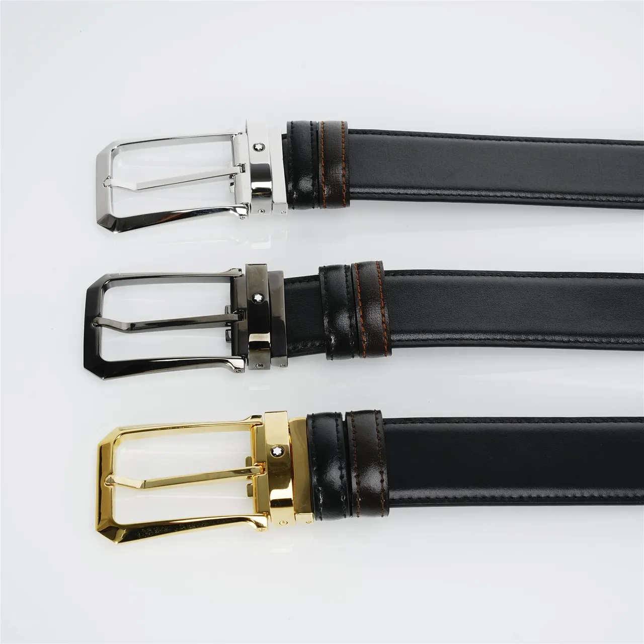 Black Brown Reversible Leather Belt 2