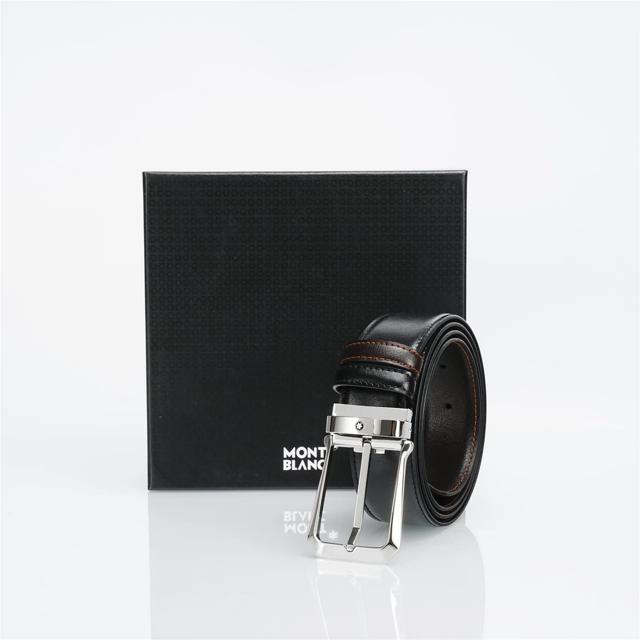 Black Brown Reversible Leather Belt 4
