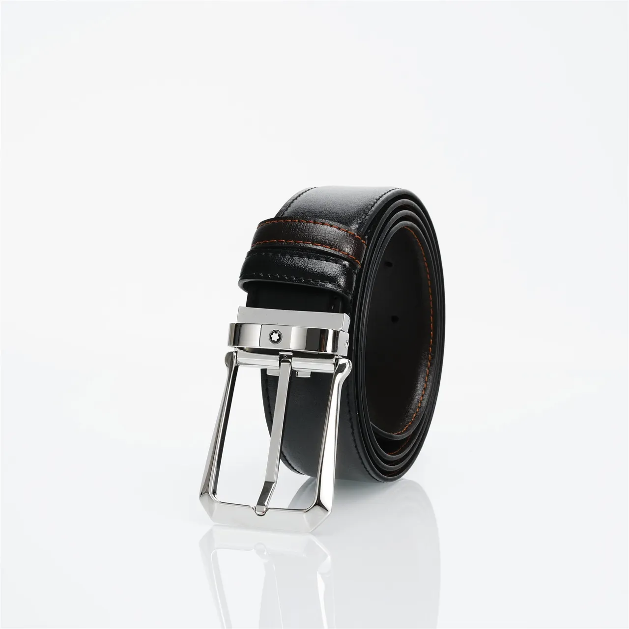 Black Brown Reversible Leather Belt 5