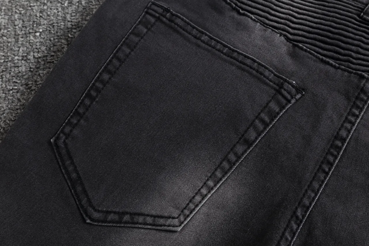 Black Denim Zip-Pocket Moto Panel Shorts 2