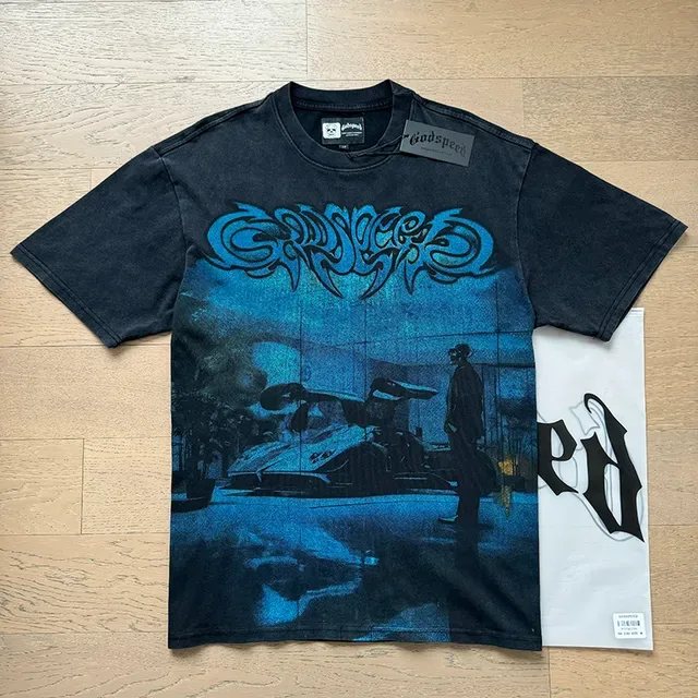 Black Graphic Print Oversized T-Shirt 5