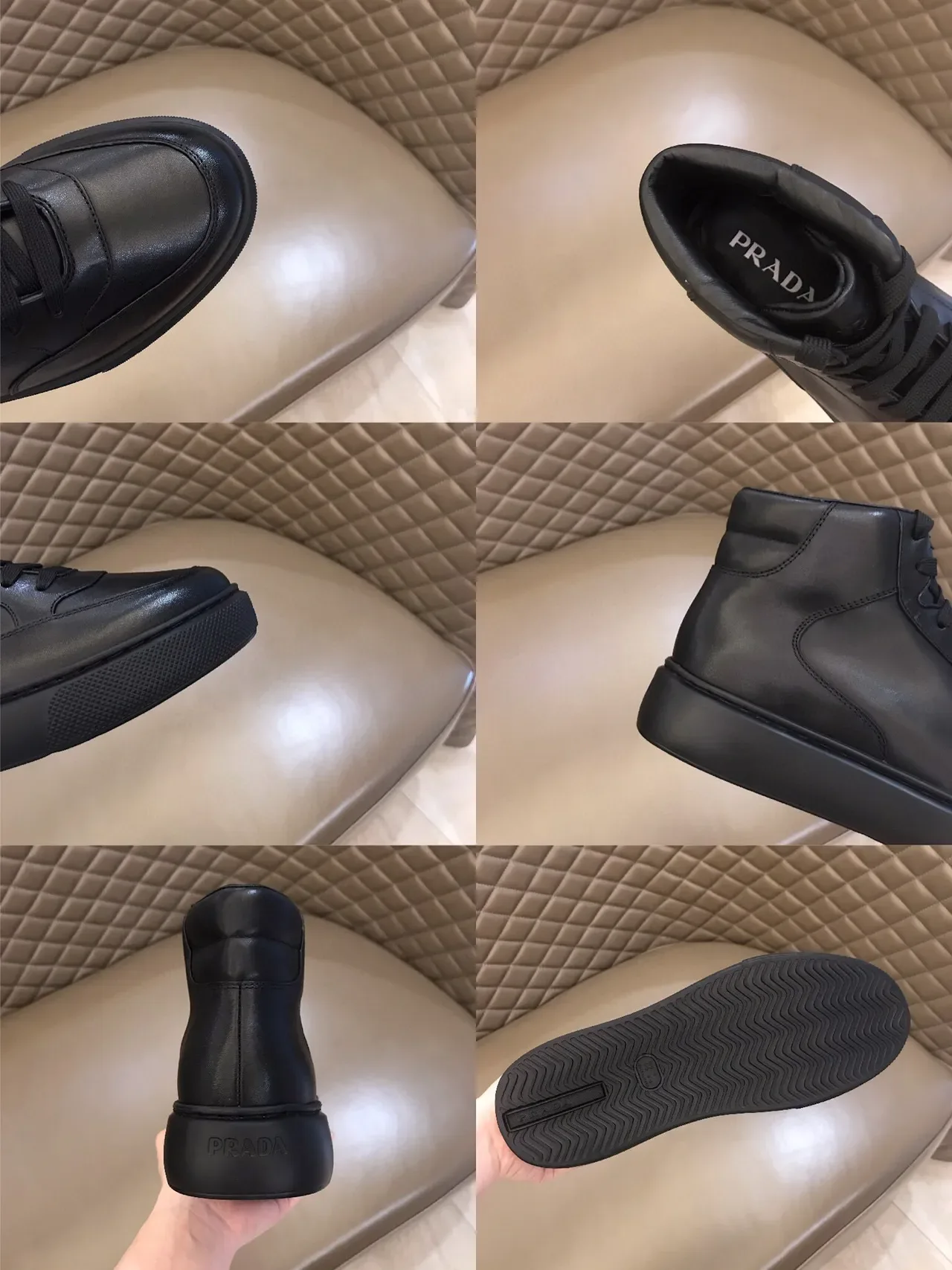 Black High-Top Platform Sneaker 2