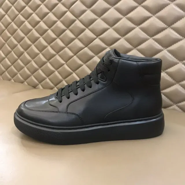 Black High-Top Platform Sneaker 5
