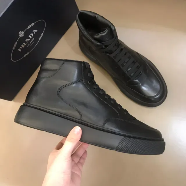 Black High-Top Platform Sneaker 6
