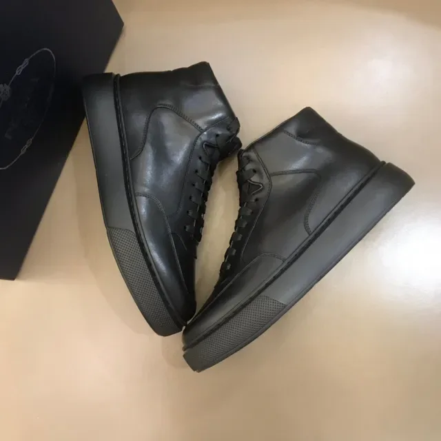 Black High-Top Platform Sneaker 8