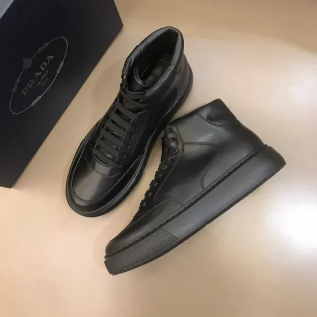 Black High-Top Platform Sneaker 9