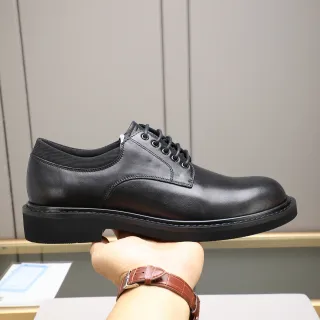 Black Leather Cap Toe Oxford Shoe