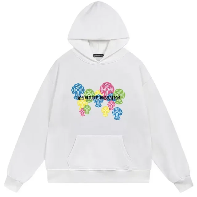 Black Multicolor Floral Graphic Hoodie 2