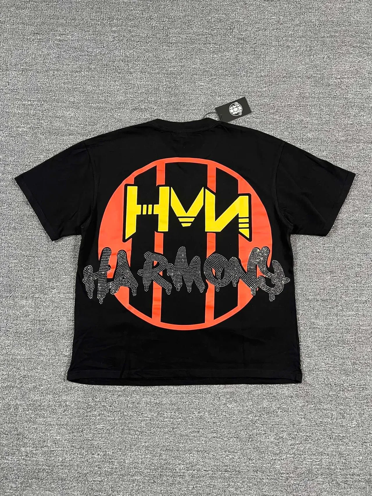 Black Multicolor Graphic Print Crewneck T-Shirt 3