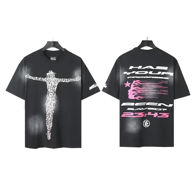 Black Oversized Double-Sided Graphic Print T-Shirt 4