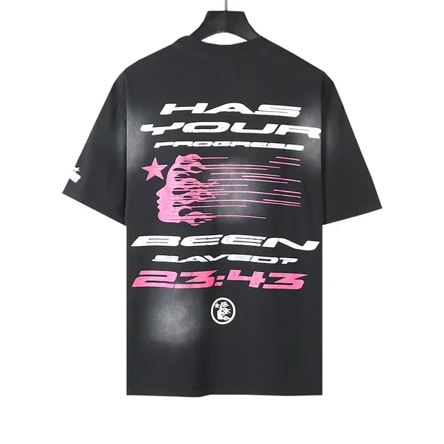Black Oversized Double-Sided Graphic Print T-Shirt 6