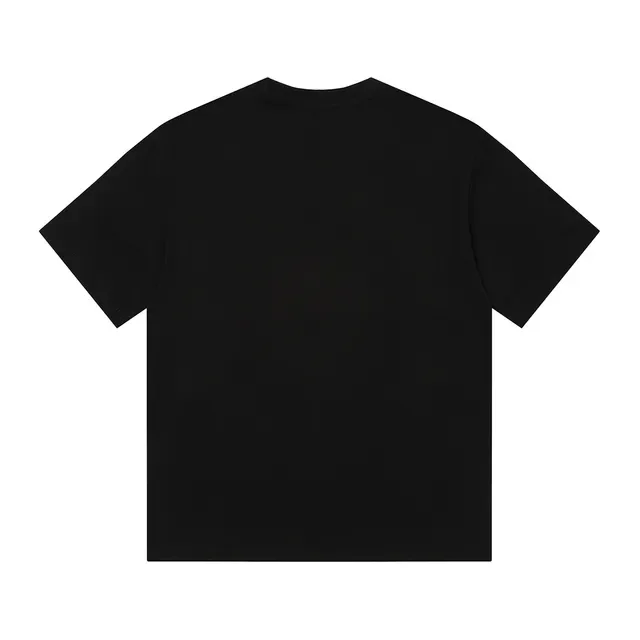 Black Oversized Graphic Dragon Print Crewneck T-Shirt 4