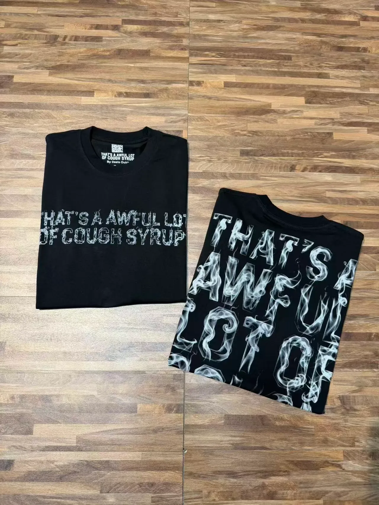 Black Oversized Graphic Text Print T-Shirt 2