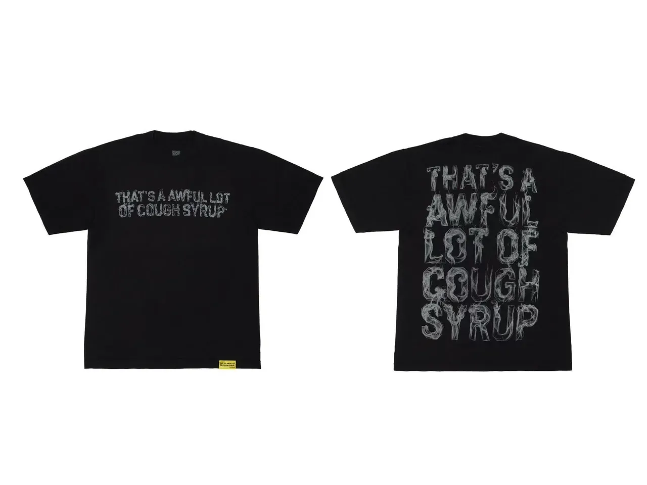 Black Oversized Graphic Text Print T-Shirt 5
