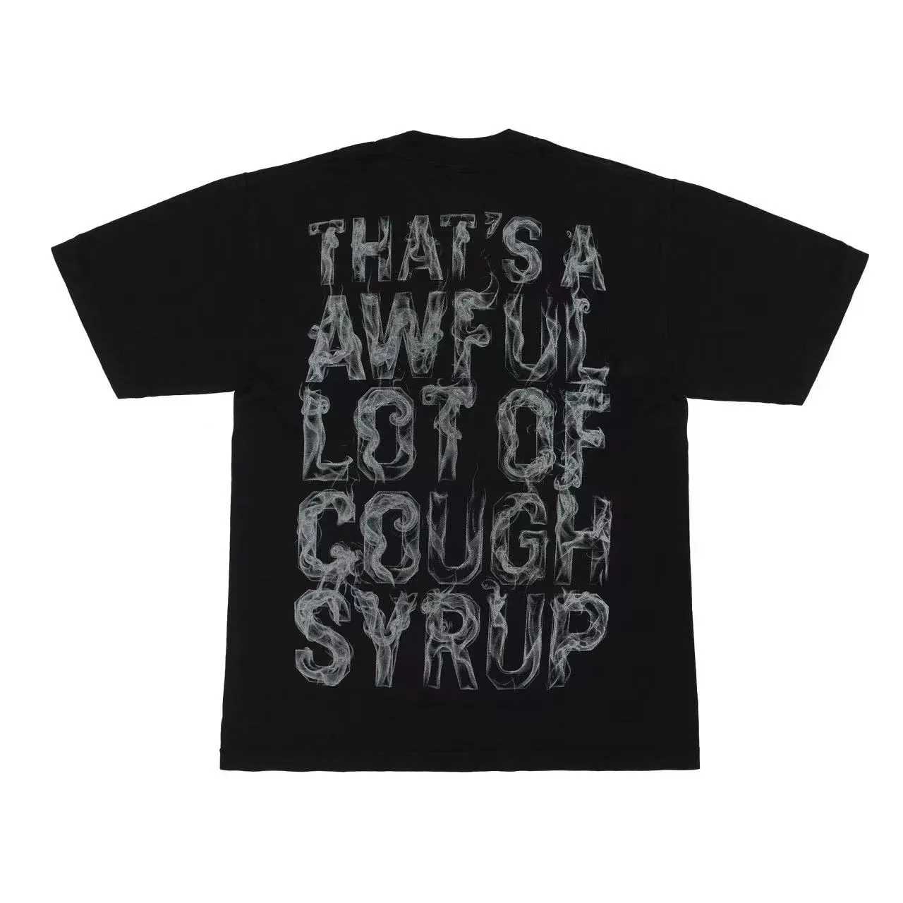 Black Oversized Graphic Text Print T-Shirt 6