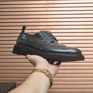 Black Polished Leather Full Detailing Brogue
