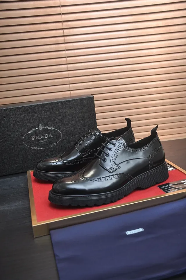 Black Polished Leather Full Detailing Brogue 4