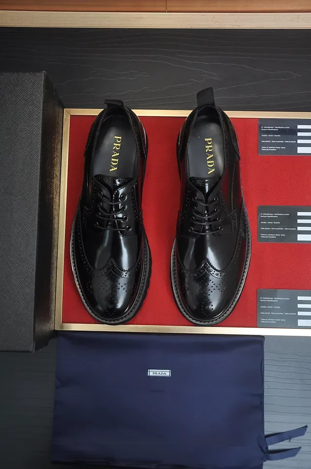 Black Polished Leather Full Detailing Brogue 5