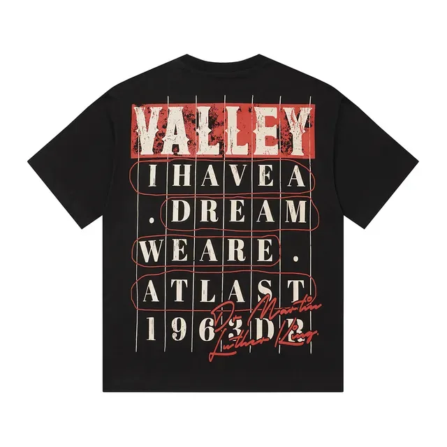 Black Red White Graphic Print Crew Neck T-Shirt 4