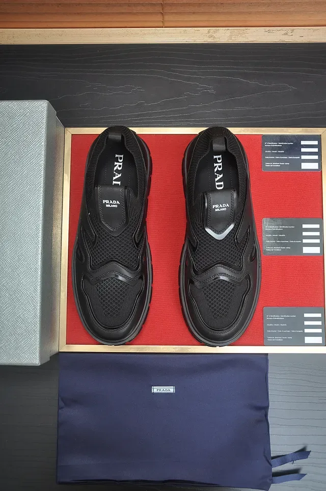 Black Slip-On Platform Sole Sneakers 5