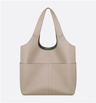 Black Structured Leather-Like Texture U-Shaped Top Cutout Tote Bag 24