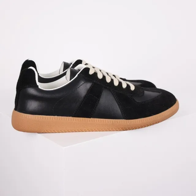 Black Suede and Leather Panelled Lifestyle Sneaker 3
