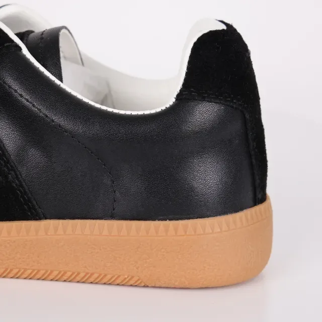Black Suede and Leather Panelled Lifestyle Sneaker 4