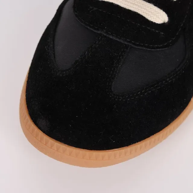 Black Suede and Leather Panelled Lifestyle Sneaker 5