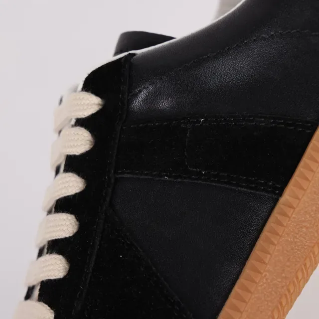 Black Suede and Leather Panelled Lifestyle Sneaker 6