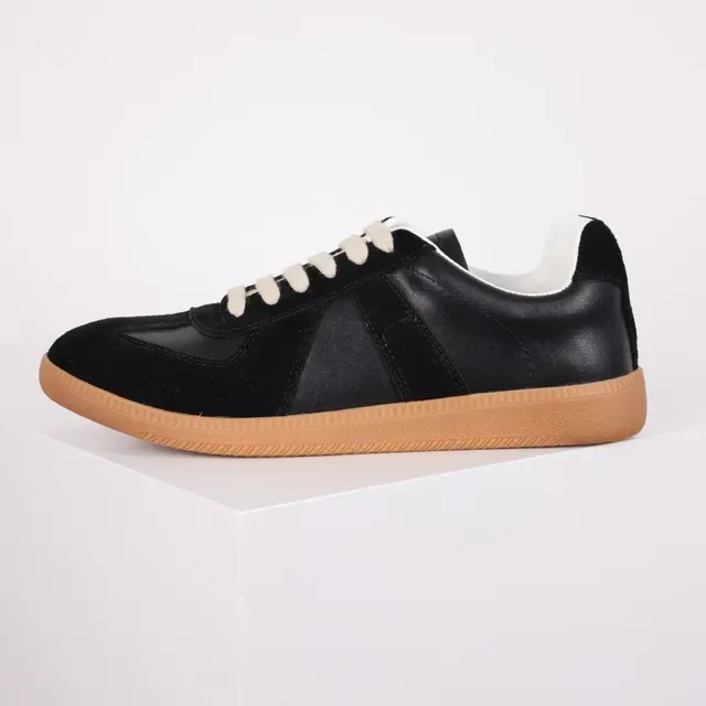 Black Suede and Leather Panelled Lifestyle Sneaker 9