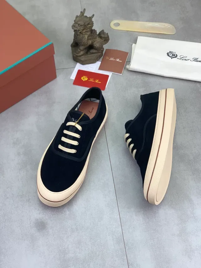 Black Suede Low-Top Cupsole Casual Shoe 5