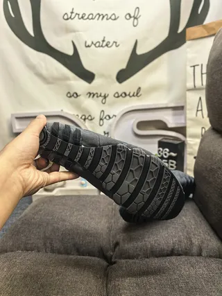 Black Synthetic Overlay Lace-Up Sneakers 14