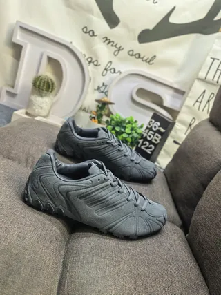 Black Synthetic Overlay Lace-Up Sneakers 19
