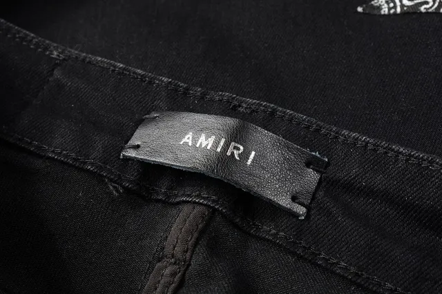 Black White Distressed Denim Star Embroidery Jeans 2