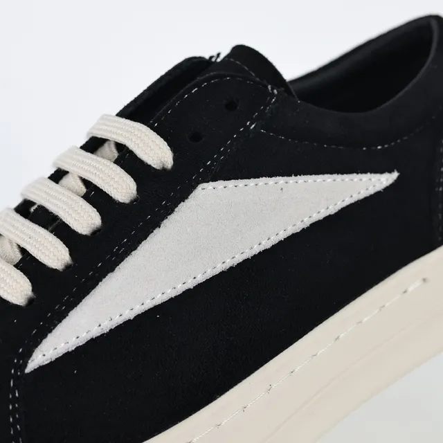 Black White Suede Upper Platform Sole Sneakers 6