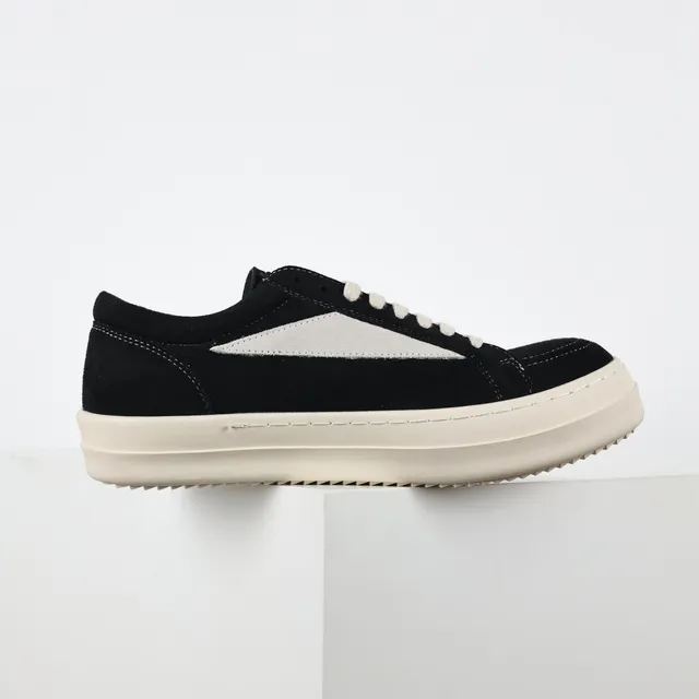 Black White Suede Upper Platform Sole Sneakers 7