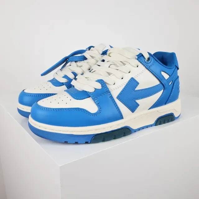 Blue and White Arrow Motif Low-Top Lifestyle Sneakers 2