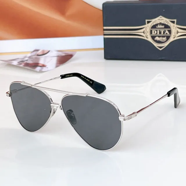 Blue Gold Aviator Silhouette Metal Frame Sunglasses 8