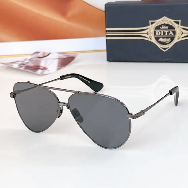 Blue Gold Aviator Silhouette Metal Frame Sunglasses 9