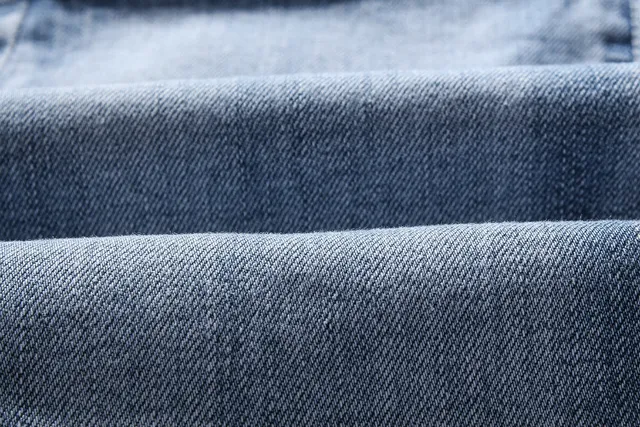 Blue Gray Medium-Wash Distressed Denim Reinforced Ribbed Knee Panels Jeans 2