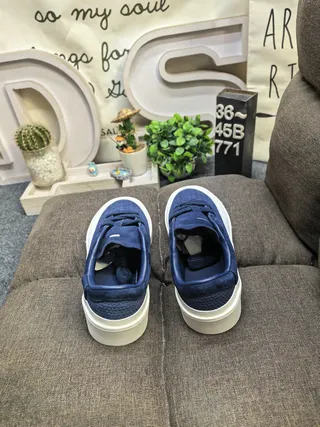 Blue Textured Upper Platform Sole Lifestyle Sneakers 8