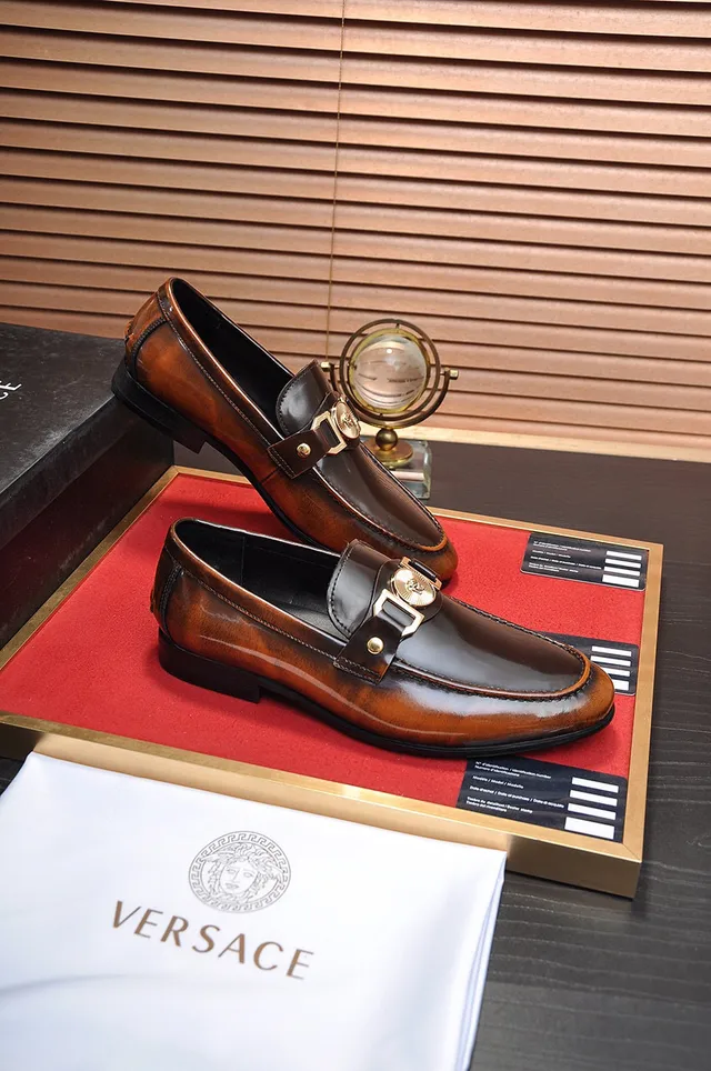 Brown and Black Two-Tone Leather Horsebit Buckle Loafer 2