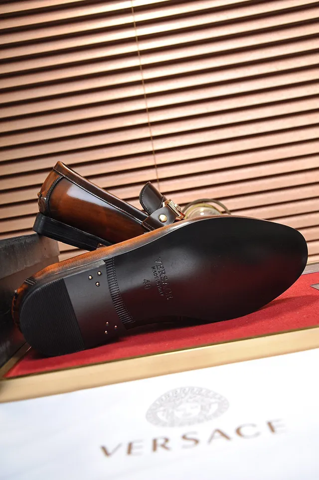 Brown and Black Two-Tone Leather Horsebit Buckle Loafer 5